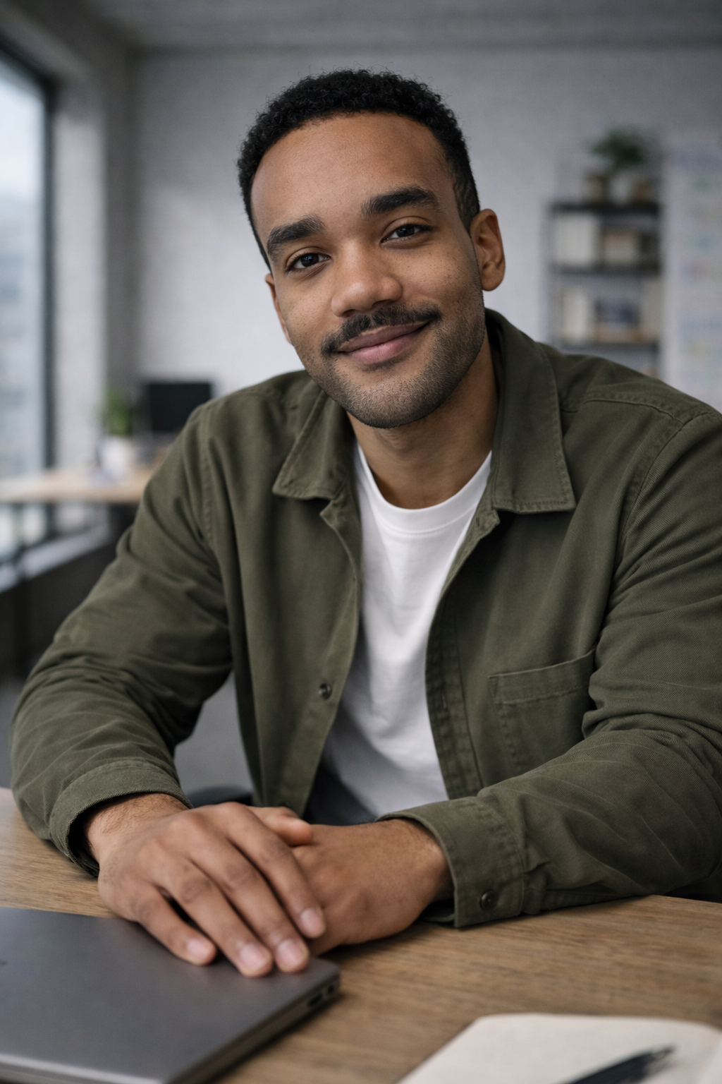 Osmel Prieto Teran working at his desk